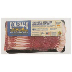 Coleman Uncured Hickory Smoked Bacon 12 oz