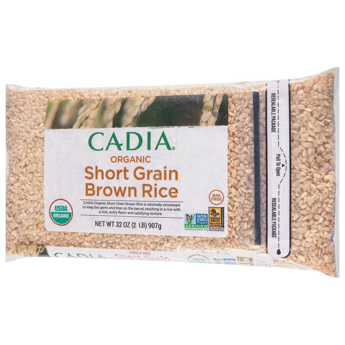 slide 2 of 12, Cadia Organic Short Grain Brown Rice 32 oz, 32 oz