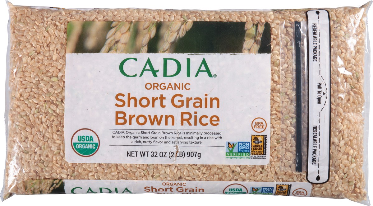 slide 12 of 12, Cadia Organic Short Grain Brown Rice 32 oz, 32 oz