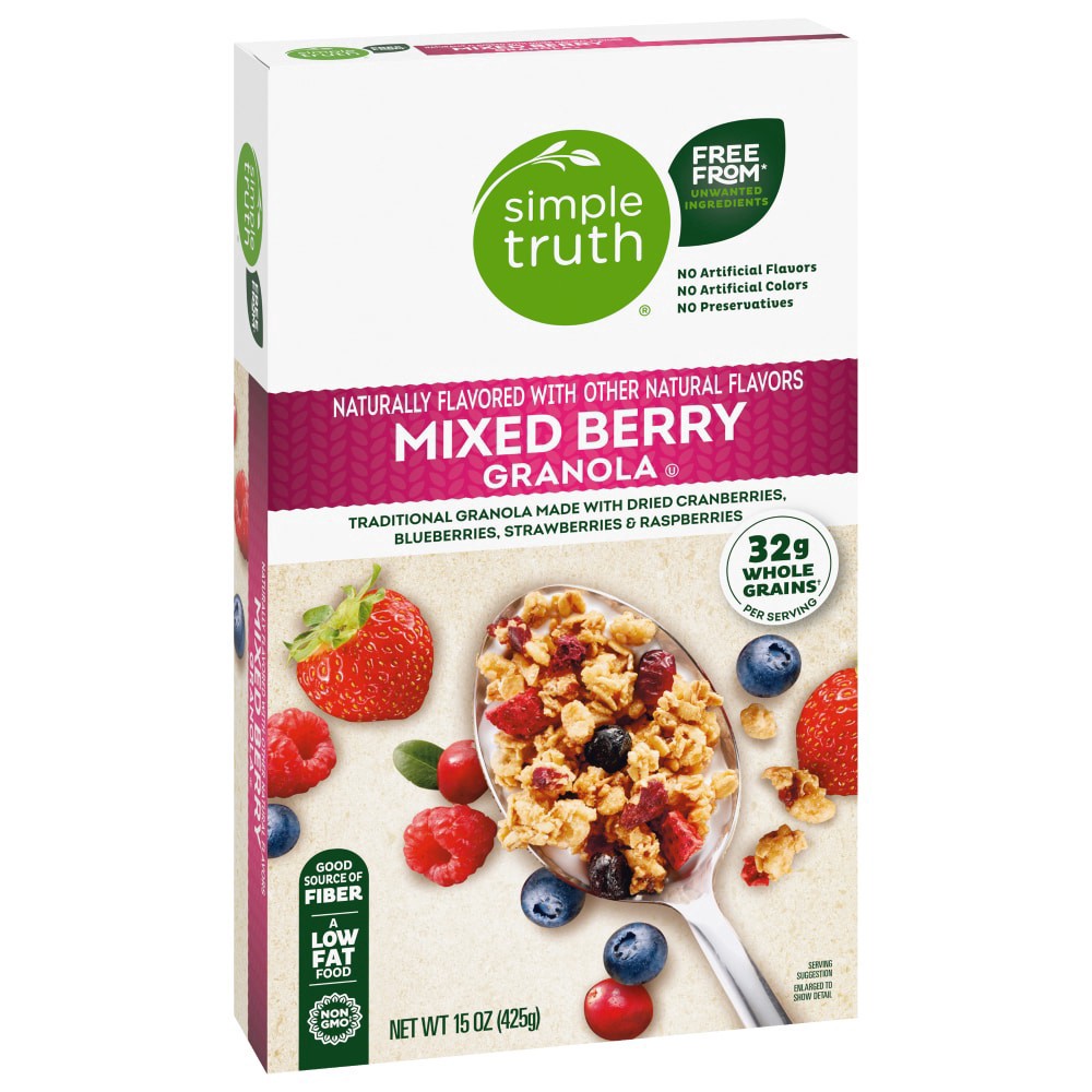 slide 2 of 4, Simple Truth Mixed Berry Granola, 15 oz
