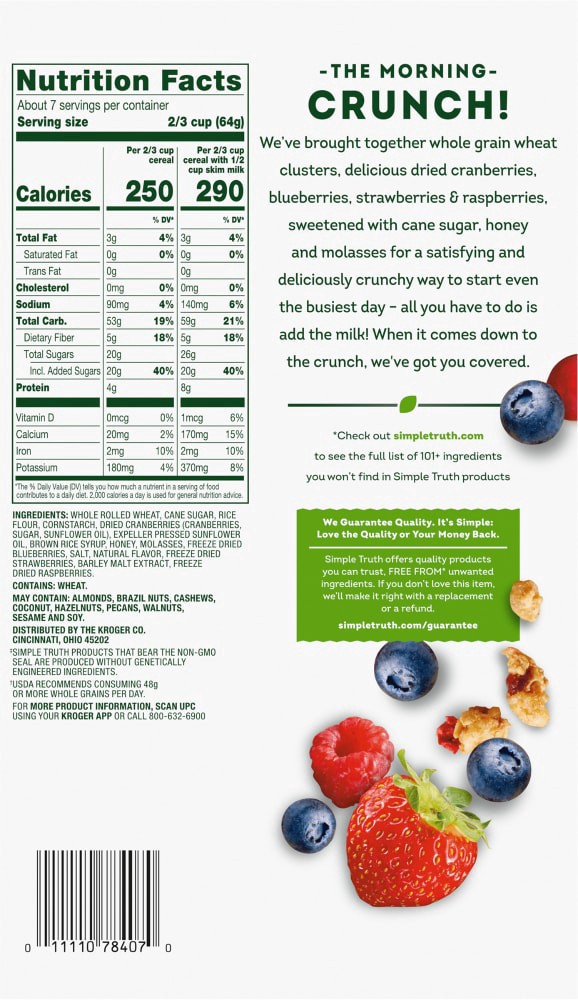 slide 4 of 4, Simple Truth Mixed Berry Granola, 15 oz