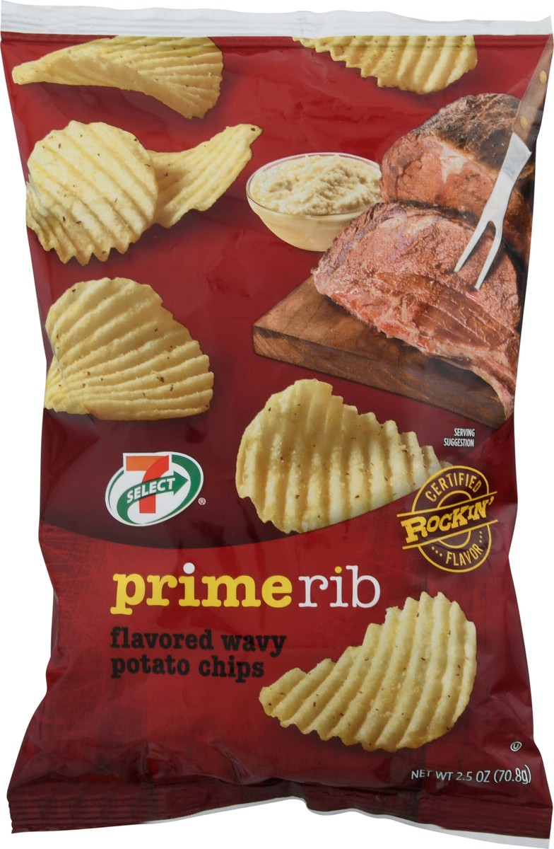 7-Select 7 Select Prime Rib Wavy Potato Chips 2.5 oz | Shipt