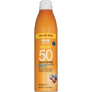 slide 1 of 1, CVS Health Sport Clear Sunscreen Spray Spf 50, 9.1 Oz, 9.1 oz