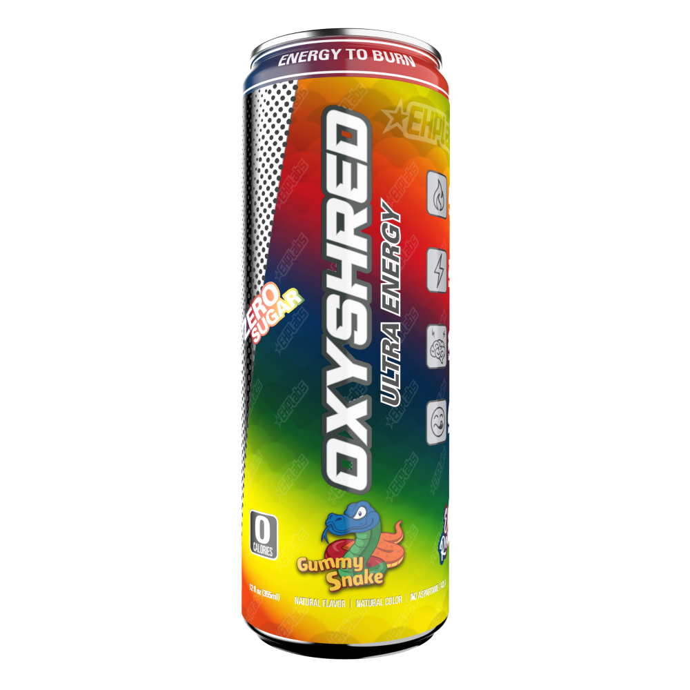 slide 1 of 5, Oxyshred Gummy Snake Energy Drink 12 fl oz, 12 fl oz