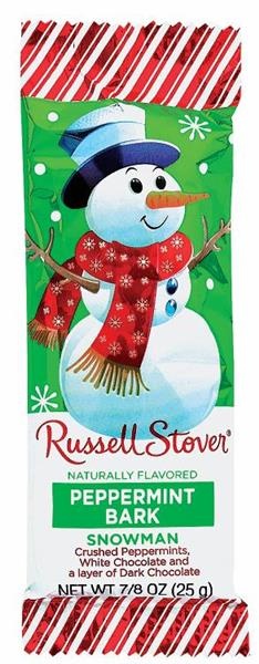 slide 1 of 1, Russell Stover Peppermint Bark, Snowman, 0.875 oz