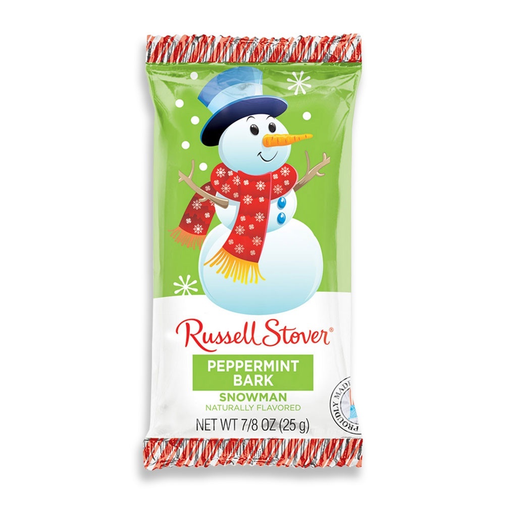 slide 1 of 1, Russell Stover Peppermint Bark, Snowman, 0.875 oz