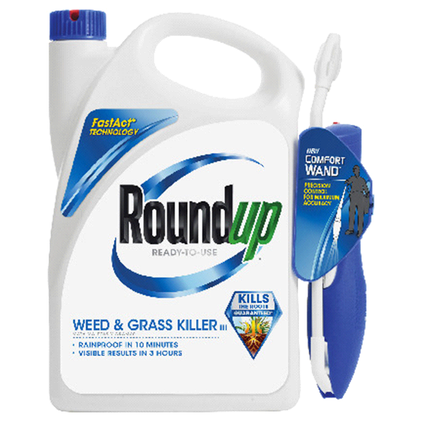 slide 1 of 1, Roundup Weed & Grass Killer With Comfort Wand, 1.33 gal