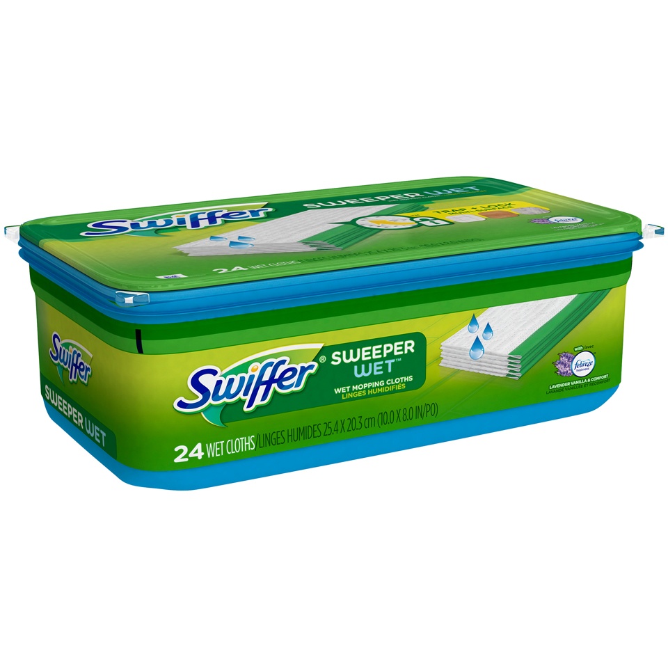 slide 2 of 2, Swiffer Multi-Surface Lavender Wet Mopping Cloths 24 ea, 24 ct