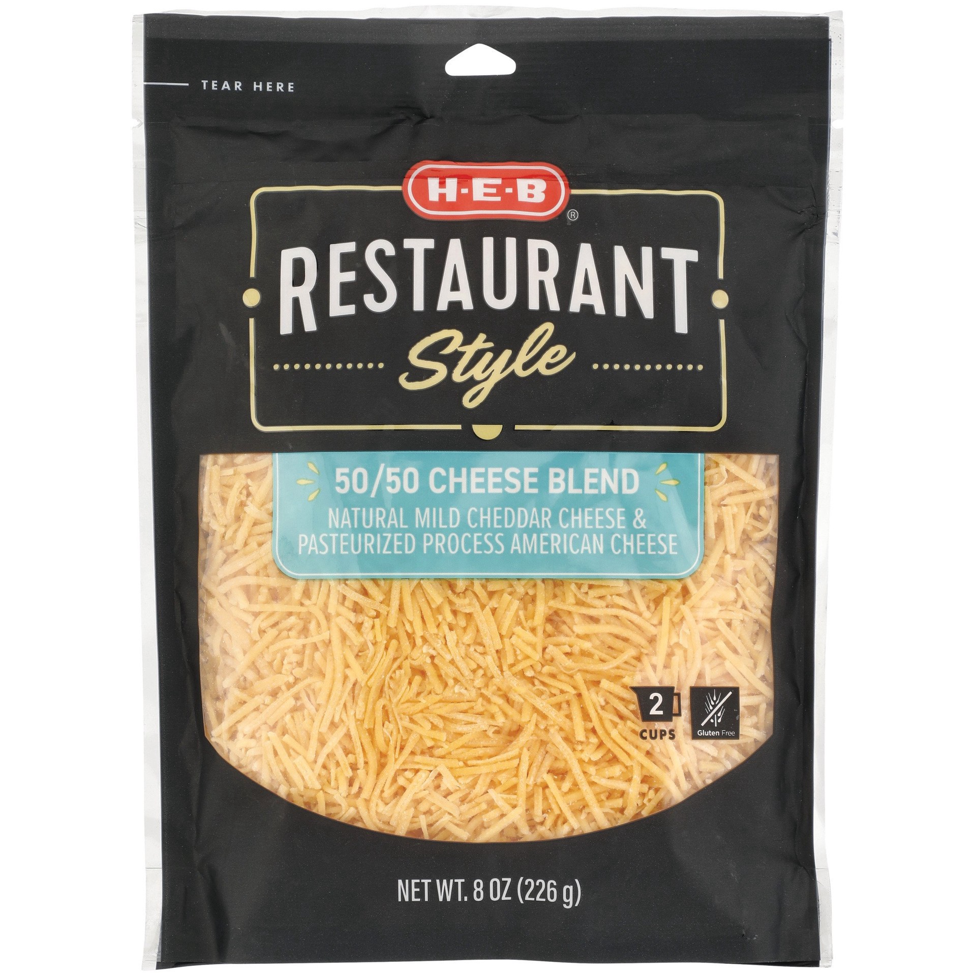 slide 1 of 1, H-E-B Tex Mex Shredded Cheese Blend, 8 oz