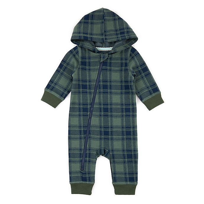 slide 1 of 2, Sovereign Code Plaid Hooded Coverall - Green/Navy, 1 ct