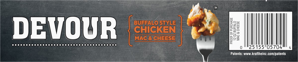 slide 5 of 9, DEVOUR Buffalo Style Chicken Mac & Cheese with Buffalo Cheddar Cheese Sauce & Blue Cheese Frozen Meal, 12 oz Box, 12 oz