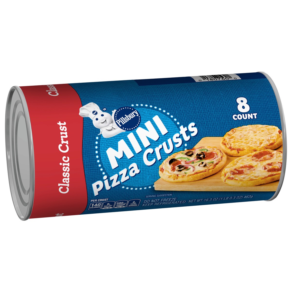 slide 2 of 9, Pillsbury Classic Mini Pizza Crusts, 16.3 oz, 4 ct, 8 ct