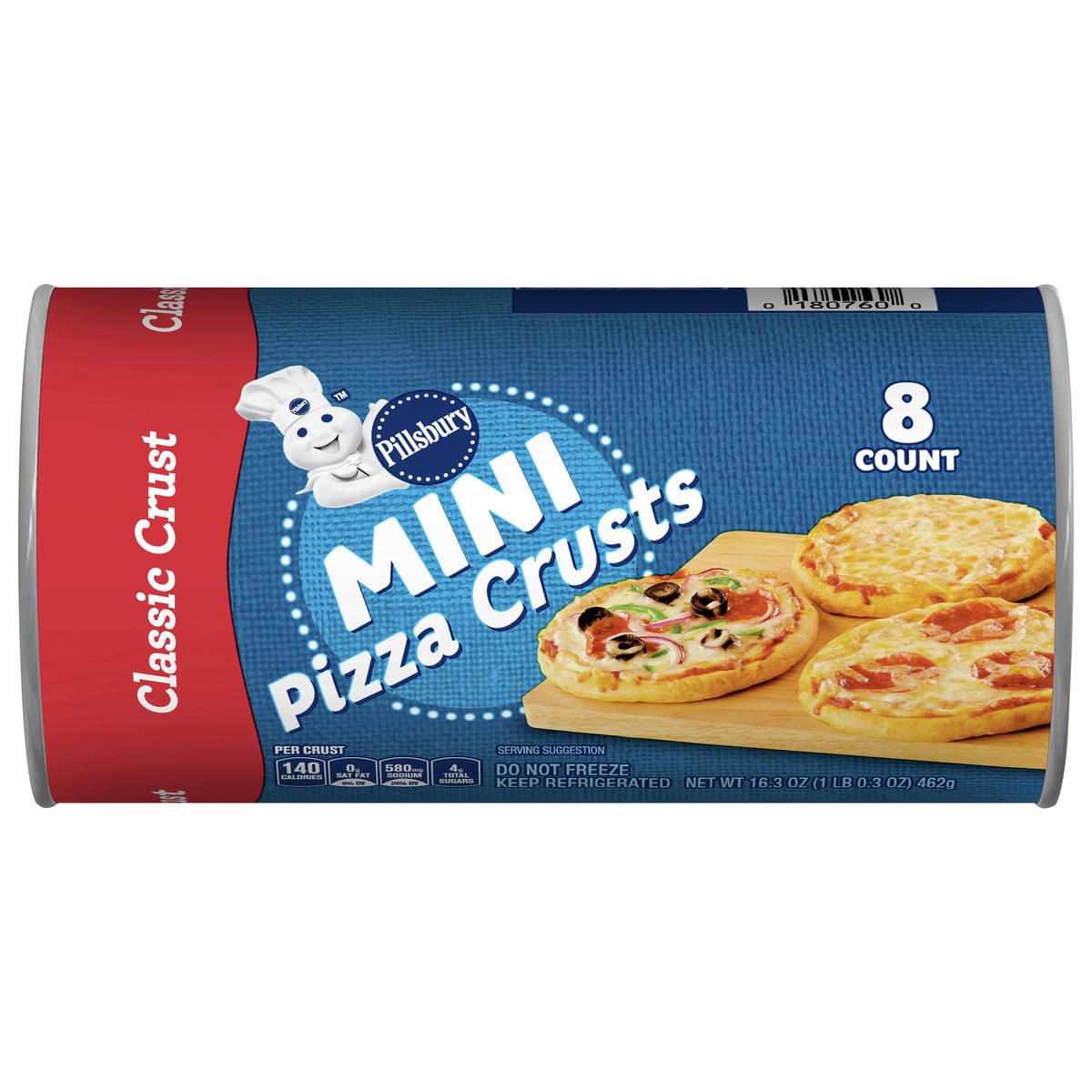 slide 1 of 9, Pillsbury Classic Mini Pizza Crusts, 16.3 oz, 4 ct, 8 ct