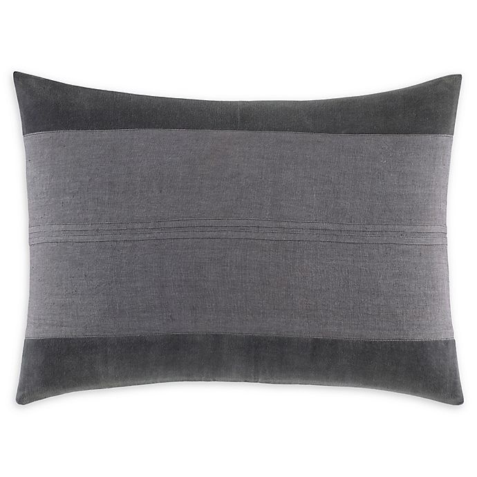 slide 1 of 3, Vera Wang Shadow Stripe Seamed Linen & Velvet Throw Pillow, 1 ct