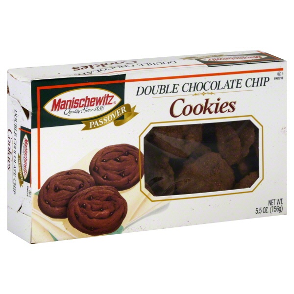 slide 1 of 1, Manischewitz Double Chocolate Chip Cookies, 5.5 oz