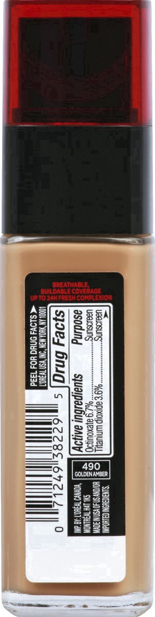 slide 27 of 30, L'Oréal Infallible 24HR Fresh Wear Foundation with SPF 25 - 490 Golden Amber - 1 fl oz, 1 oz