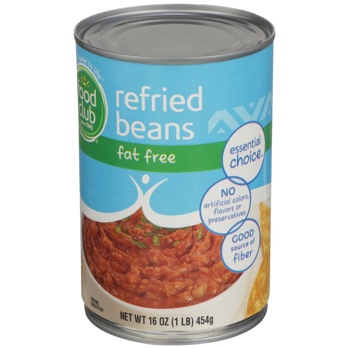 slide 3 of 9, Food Club Fat Free Refried Beans, 16 oz