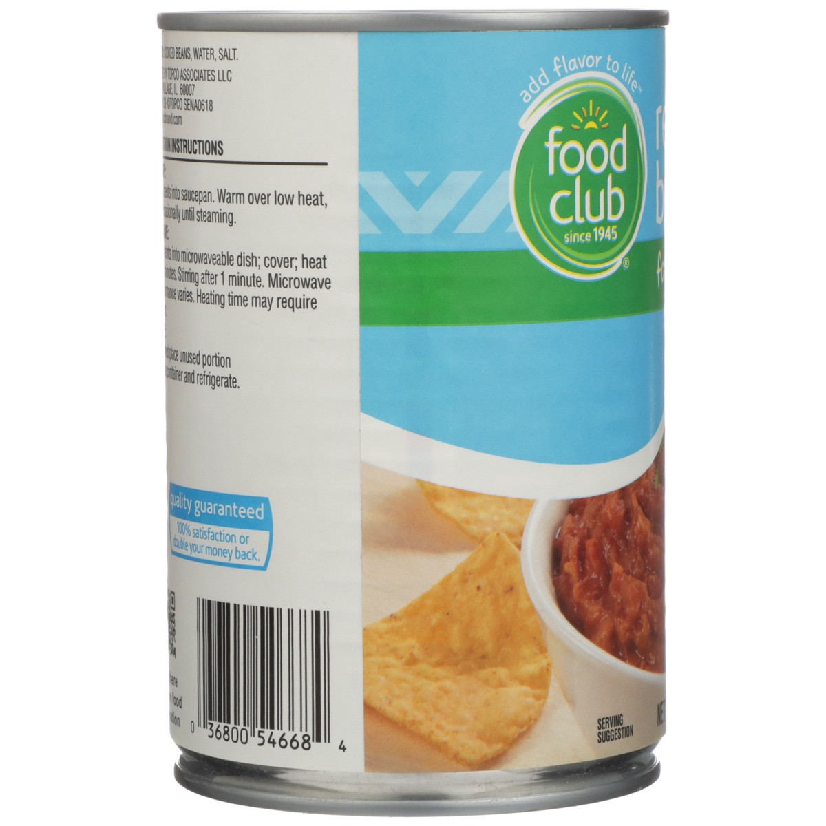 slide 6 of 9, Food Club Fat Free Refried Beans, 16 oz