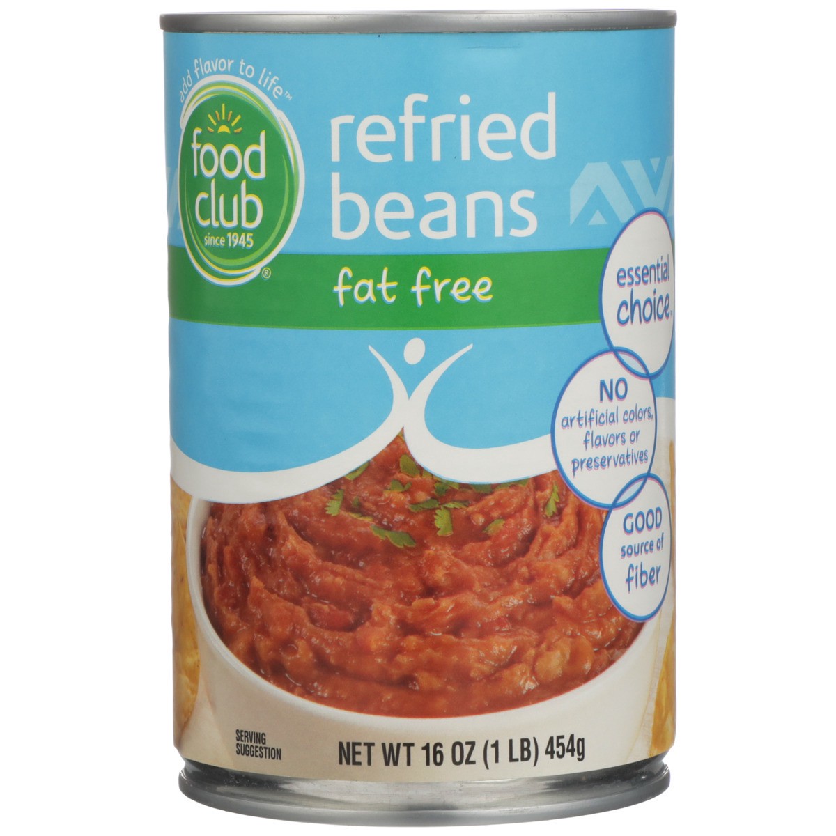 slide 8 of 9, Food Club Fat Free Refried Beans, 16 oz