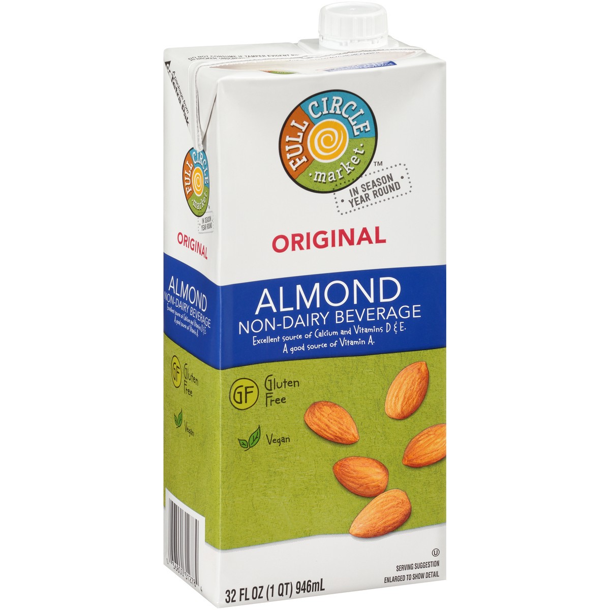 slide 2 of 9, Full Circle Market Original Almond Non-Dairy Beverage, 32 fl oz