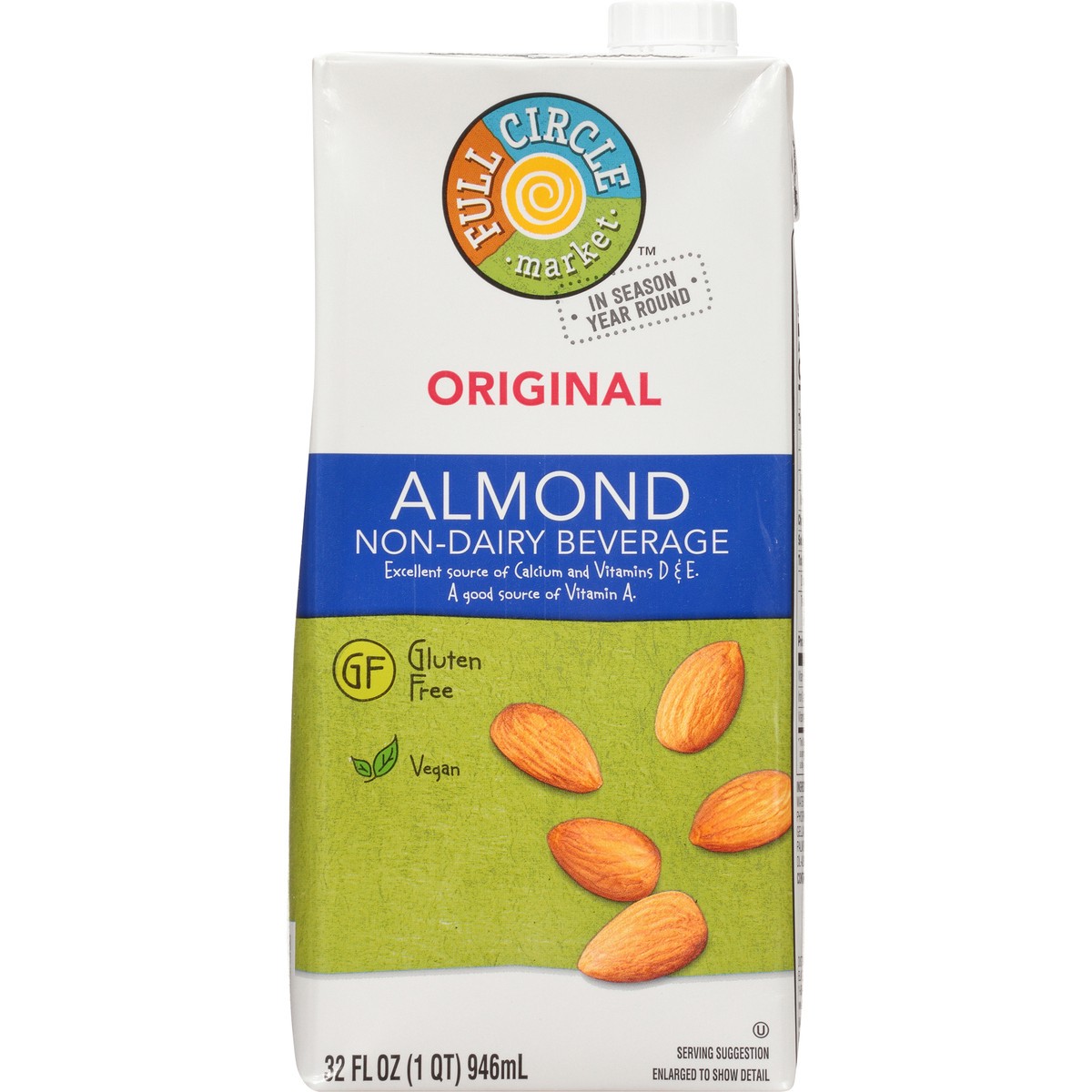 slide 3 of 9, Full Circle Market Original Almond Non-Dairy Beverage, 32 fl oz