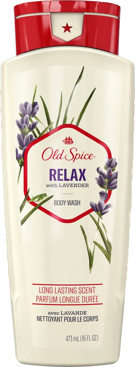 slide 2 of 5, Old Spice Men's Body Wash Relax with Lavender, 16 oz, 16 fl oz