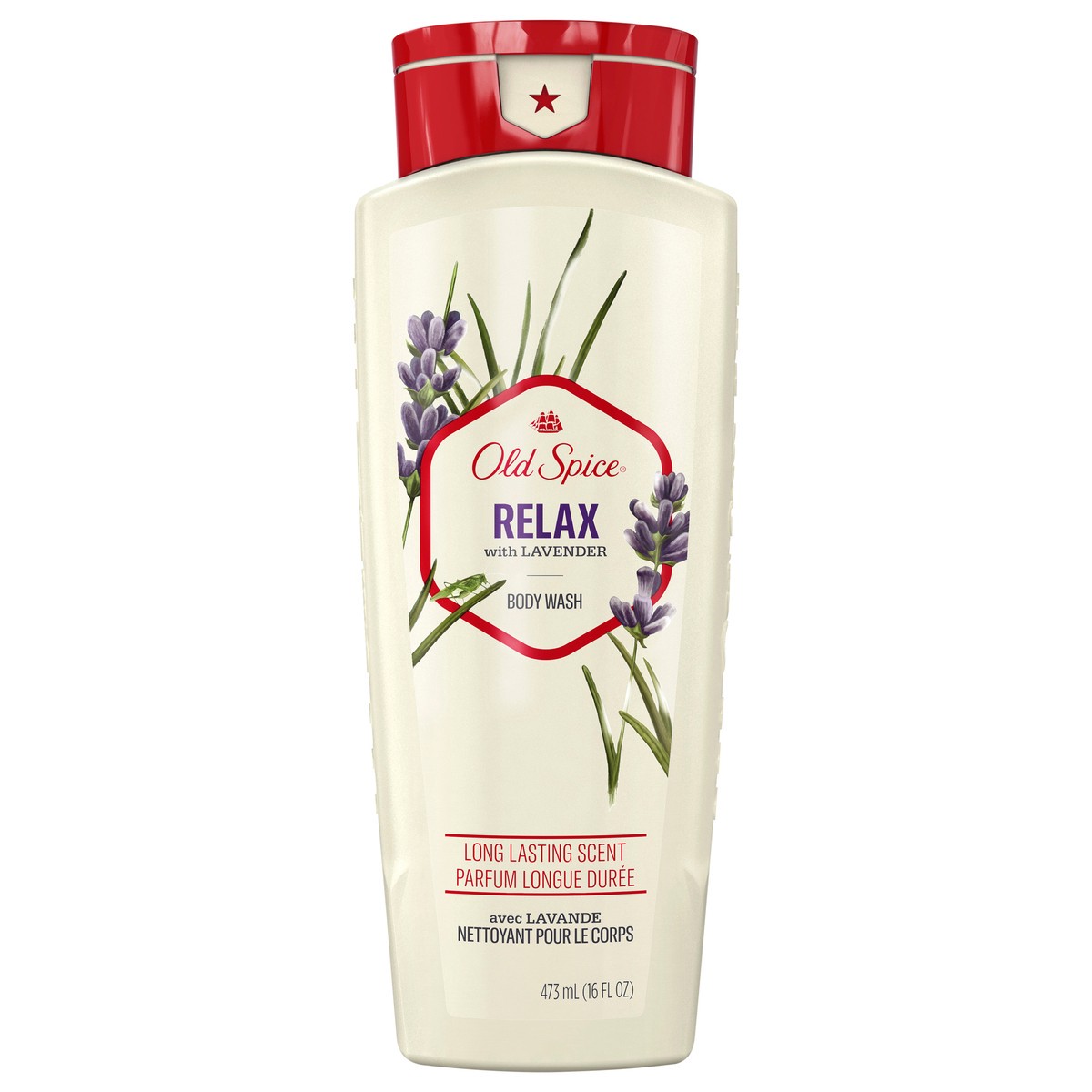 slide 4 of 5, Old Spice Men's Body Wash Relax with Lavender, 16 oz, 16 fl oz