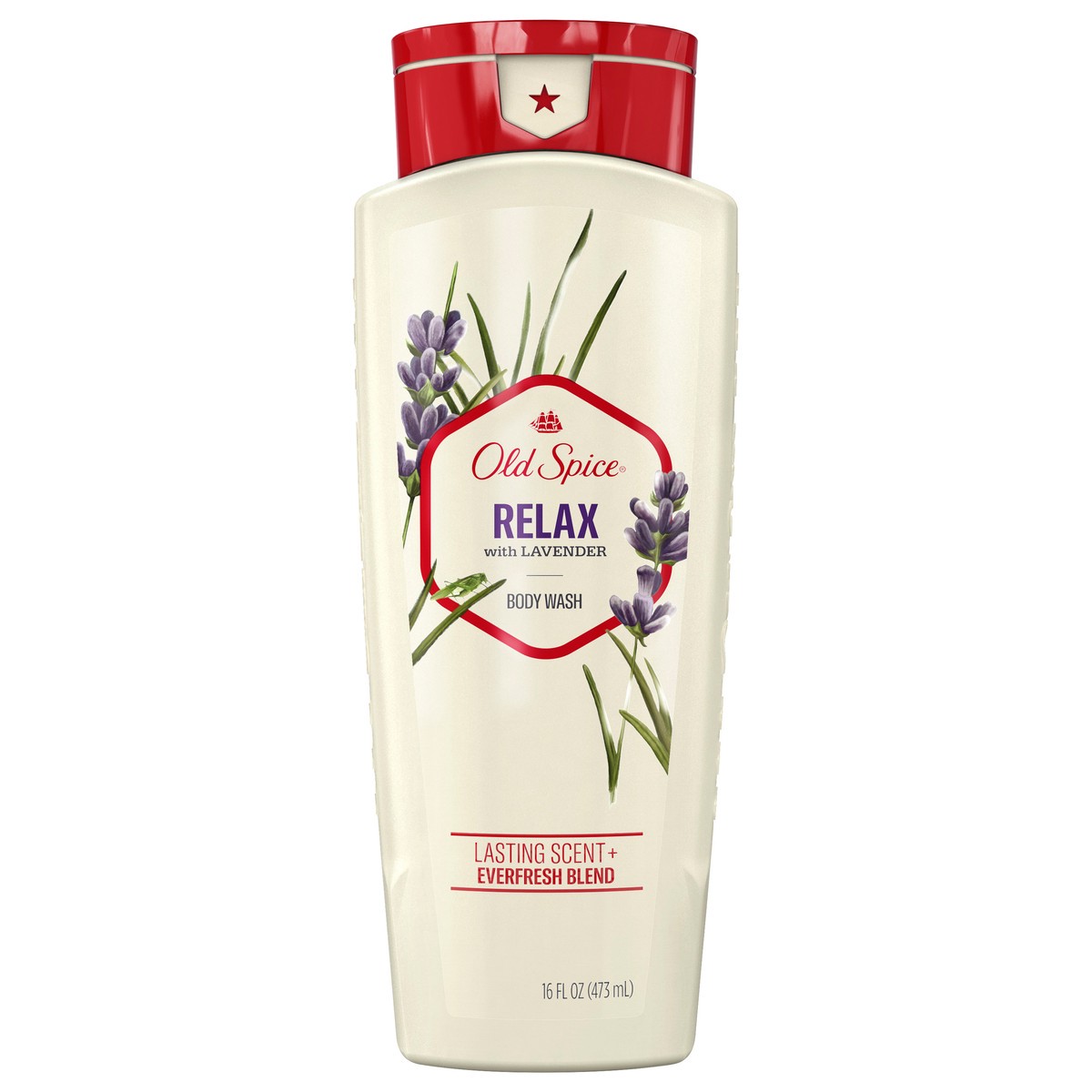 slide 1 of 5, Old Spice Men's Body Wash Relax with Lavender, 16 oz, 16 fl oz