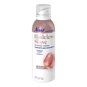slide 1 of 1, Nair Hair Remover Bladeless Shave Whipped Crème Infused with Rosewater, 5oz, 5 oz