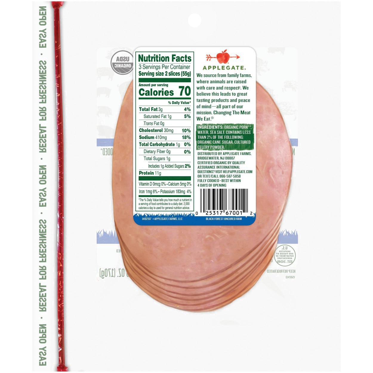 slide 10 of 60, Applegate Ham, 6 oz