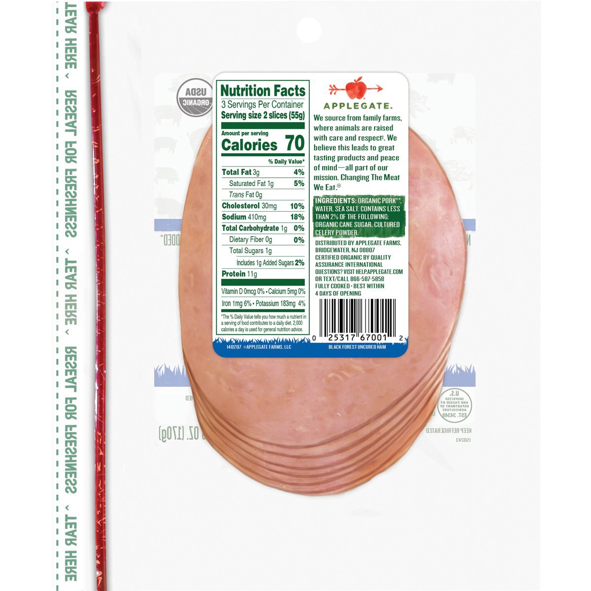 slide 2 of 60, Applegate Ham, 6 oz