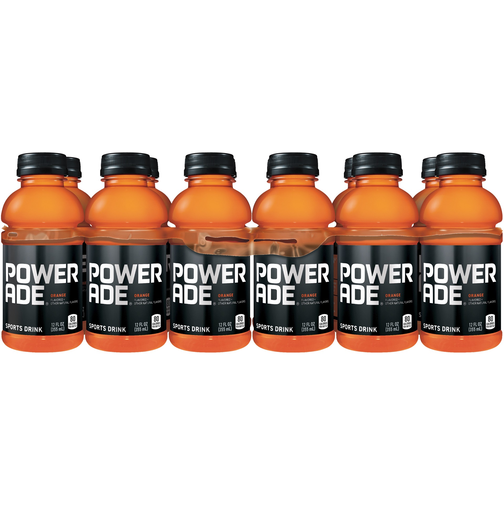 slide 3 of 4, POWERADE Orange, ION4 Electrolyte Enhanced Fruit Flavored Sports Drink w/ Vitamins B3, B6, and B12, Replenish Sodium, Calcium, Potassium, Magnesium, 12 fl oz, 12 Pack, 144 fl oz