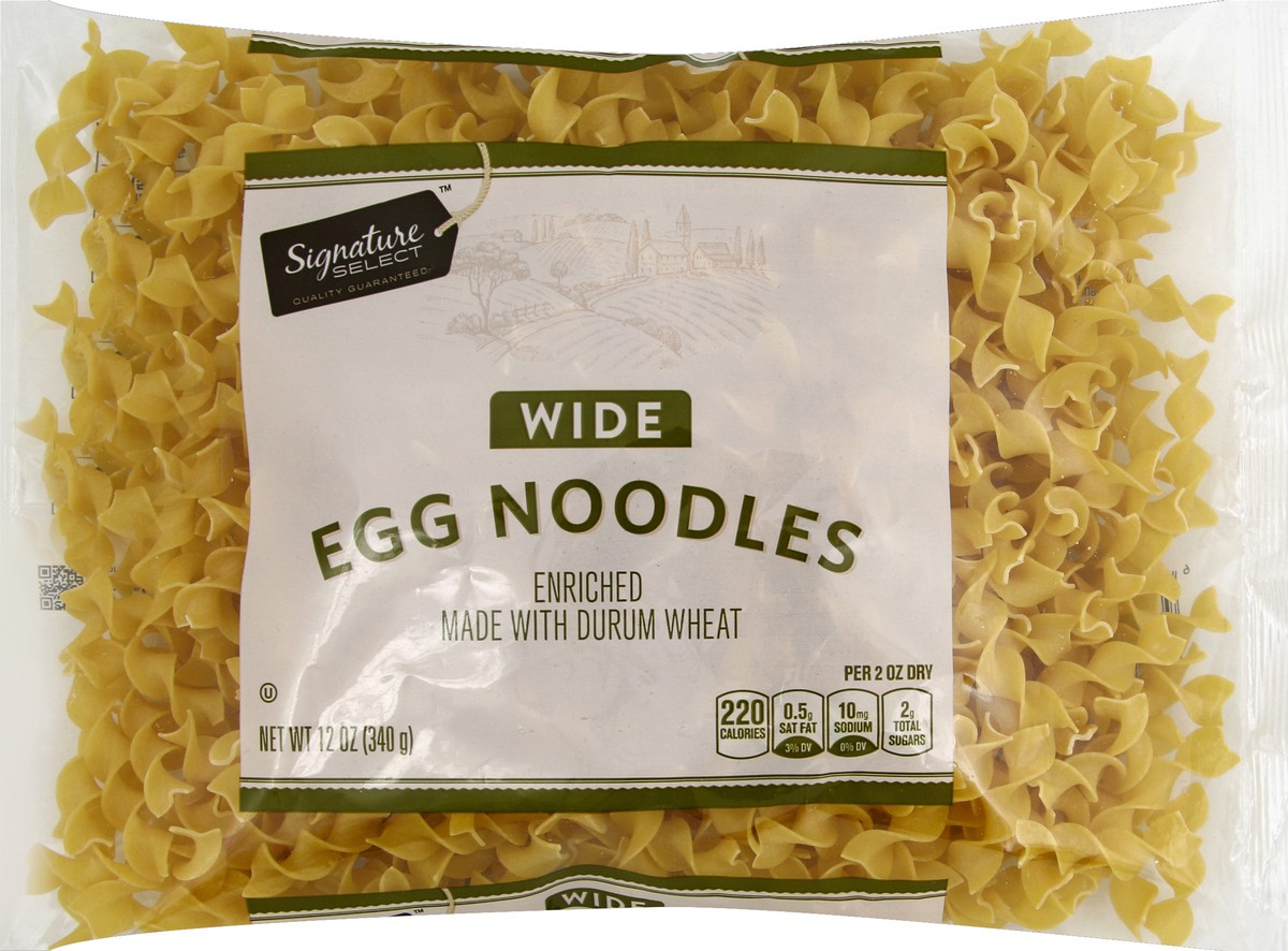 slide 2 of 5, Signature Select Egg Noodles 12 oz, 12 oz