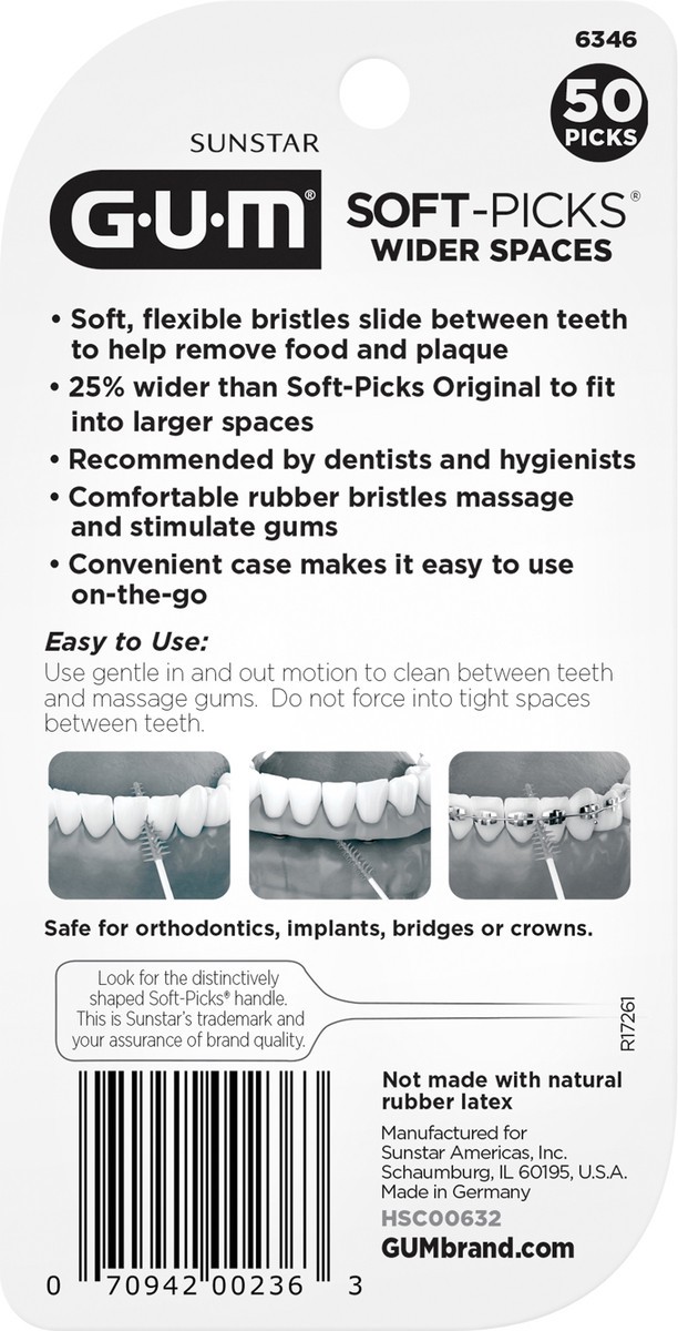 slide 4 of 5, G-U-M Wider Spaces Soft-Picks 50 ea, 50 ct