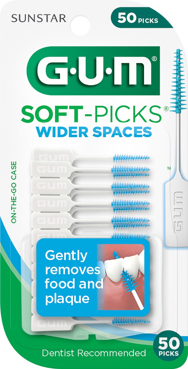 slide 5 of 5, G-U-M Wider Spaces Soft-Picks 50 ea, 50 ct