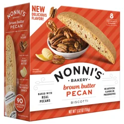 Nonni's Biscotti Brown Butter Pecan, 8-count carton, 5.52 oz