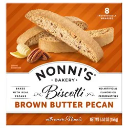 Nonni's Biscotti Brown Butter Pecan, 8 count, 5.52 oz