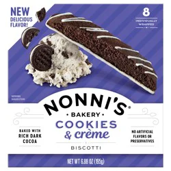 Nonni's Cookies & Crème Biscotti, 8-count carton, 6.88 oz
