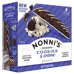 Nonni's Cookies & Crème Biscotti, 8-count carton, 6.88 oz