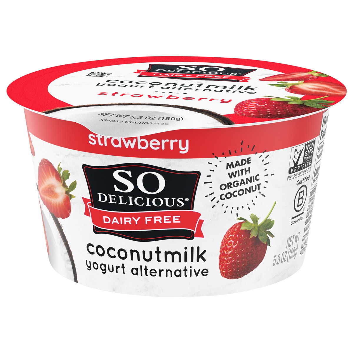 slide 4 of 9, So Delicious Strawberry Coconut Milk Yogurt, 5.3 Oz., 5.3 oz