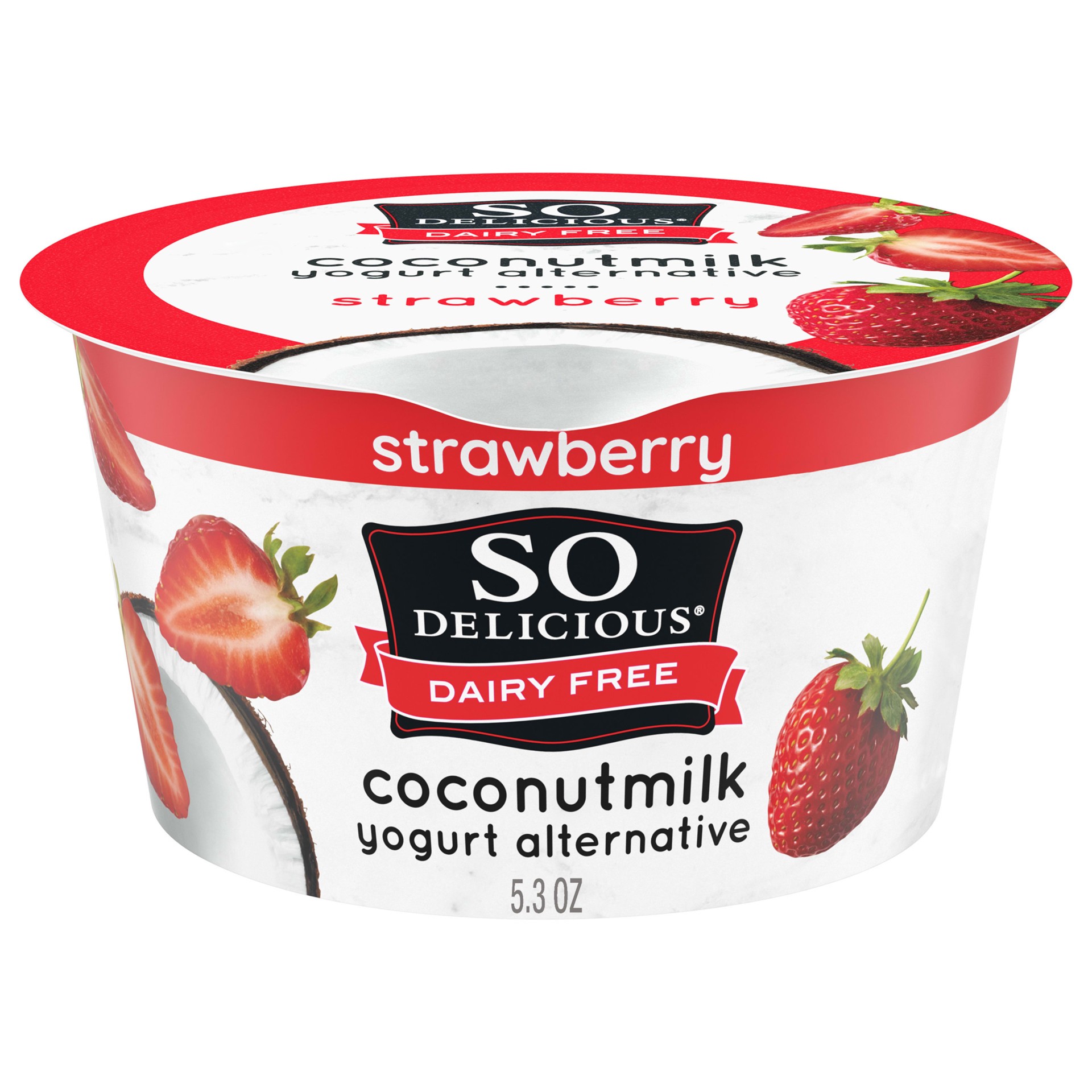 slide 1 of 9, So Delicious Strawberry Coconut Milk Yogurt, 5.3 Oz., 5.3 oz