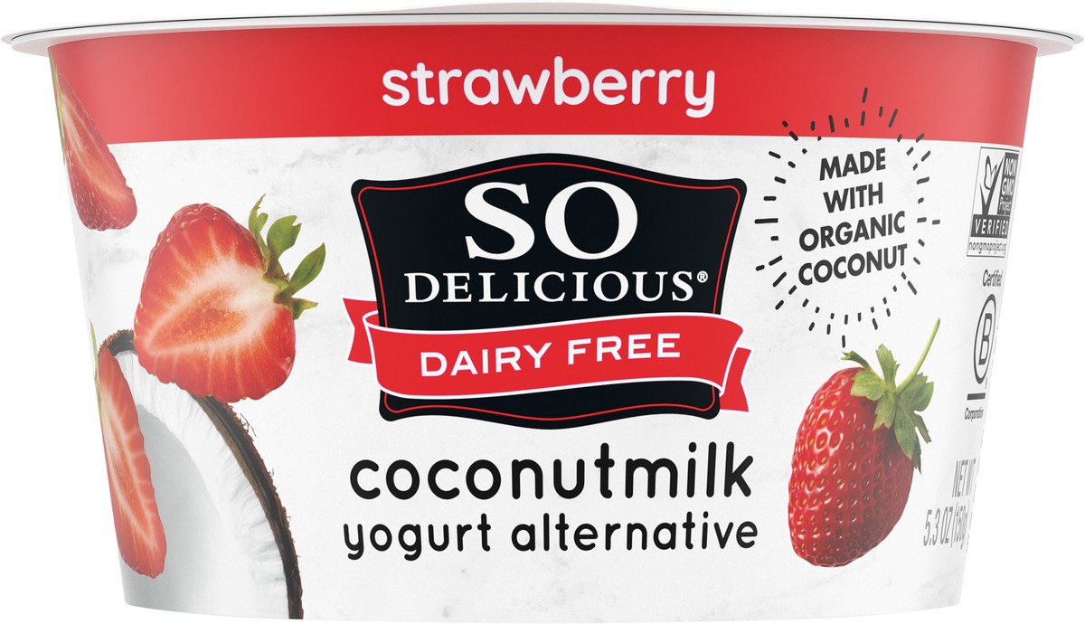 slide 7 of 9, So Delicious Strawberry Coconut Milk Yogurt, 5.3 Oz., 5.3 oz