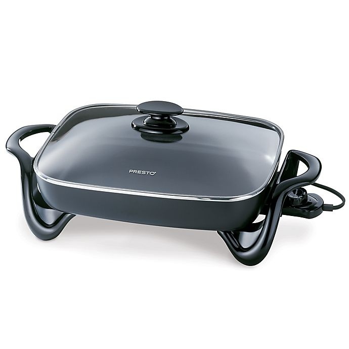 slide 1 of 1, Presto Covered Electric Skillet - Black, 16 in