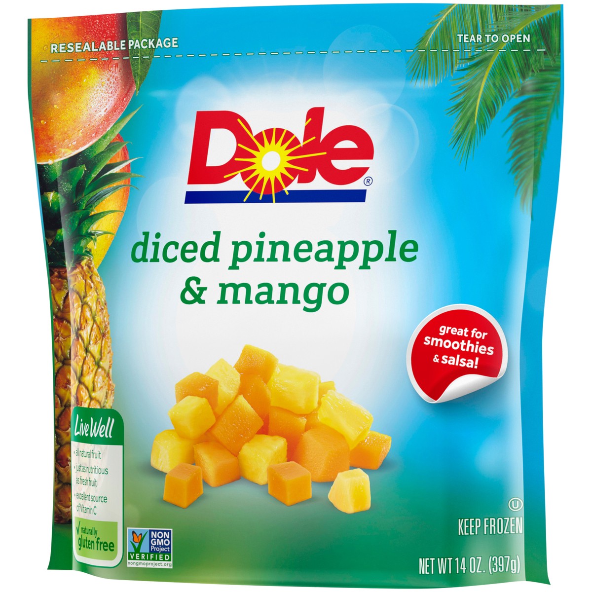 slide 5 of 9, Dole Pineapple & Mango, 14 oz