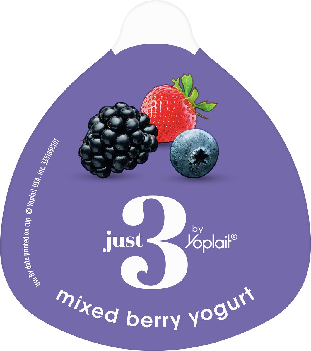 slide 8 of 12, Yoplait Just 3 Mixed Berry Yogurt 5 oz, 5 oz