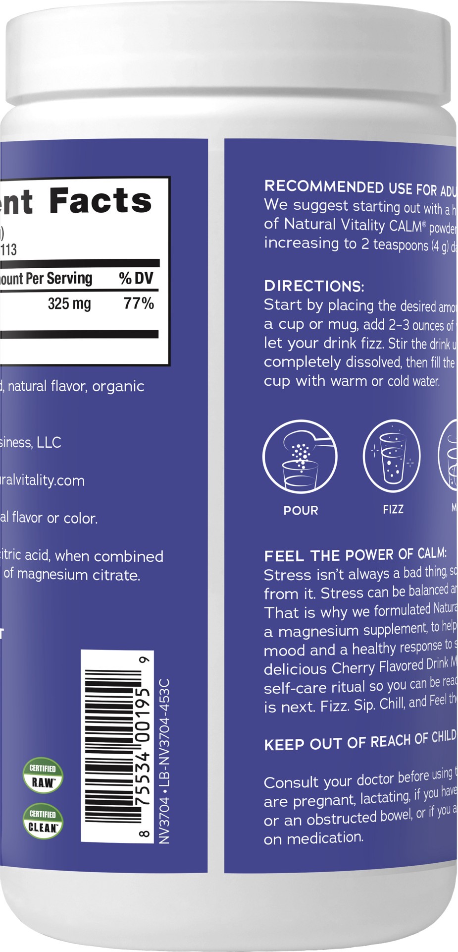 slide 5 of 5, Natural Vitality Ntvit Vitamin Calm Cherry, 1 ct