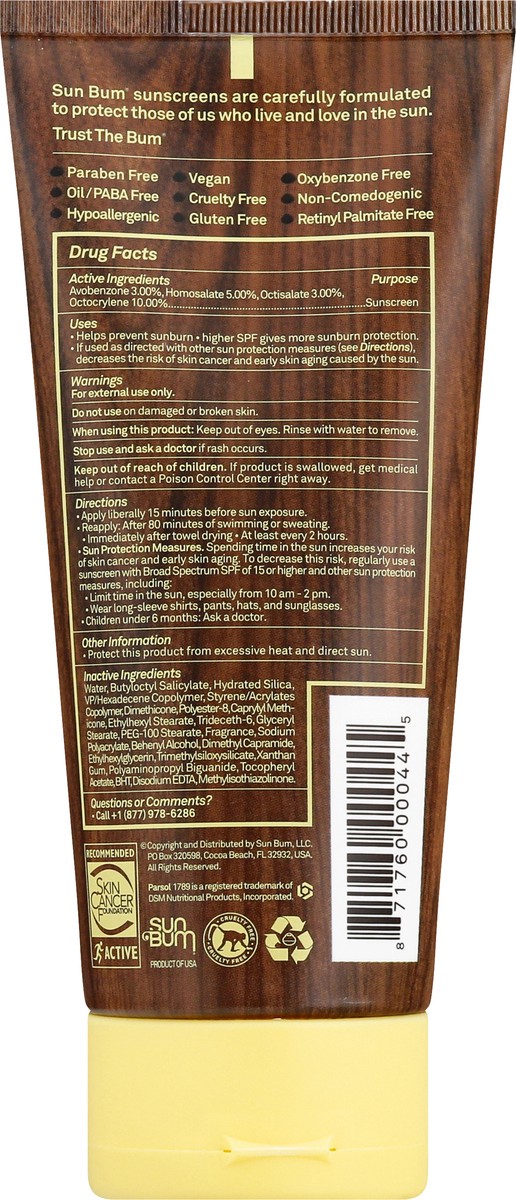 slide 8 of 9, Sun Bum Broad Spectrum SPF 30 Premium Moisturizing Sunscreen Lotion 6 oz, 6 oz