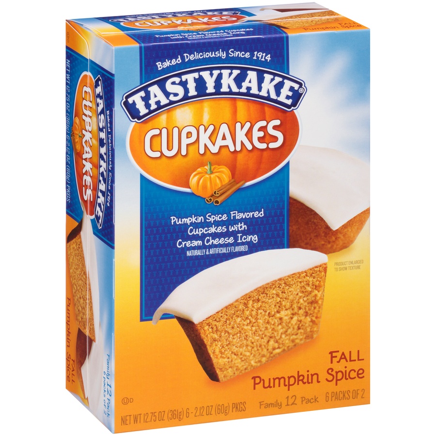 slide 2 of 8, Tastykake Pumpkin Spice Cupkakes, 12.75 oz