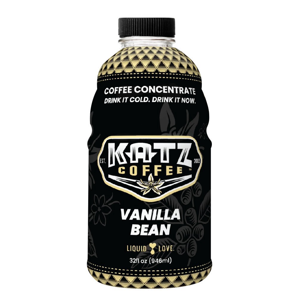 slide 1 of 1, Katz Vanilla Bean Cold Brew Coffee Concentrate, 32 oz