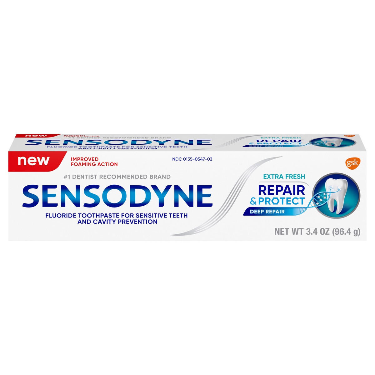 slide 1 of 9, Sensodyne Repair and Protect, Extra Fresh Toothpaste for Sensitive Teeth, 3.4 oz, 3.4 oz